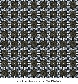 Ethnic boho style. Seamless hand drawn tribal tiles texture. Native batik watercolor artistic gray, black and white seamless pattern. Vector illustration.