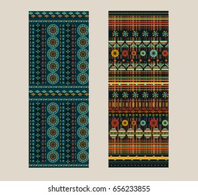 Ethnic boho style seamless pattern. Vector fabric design