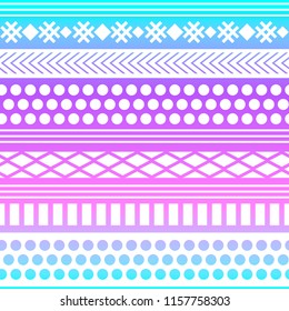 Ethnic boho tribal indian seamless pattern. Colorful pattern for textile design. Vector illustration. 