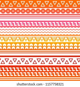 Ethnic boho tribal indian seamless pattern. Colorful pattern for textile design. Vector illustration. 