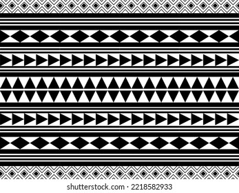Ethnic boho trivial pattern. Black and white pattern for textile design.