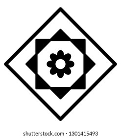 Ethnic border denoting tribal symbol 