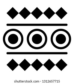 Ethnic border denoting tribal symbol 