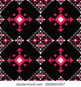 Ethnic border with geometric tribal pattern