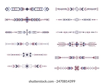 Ethnic Border Illustration Vector Set