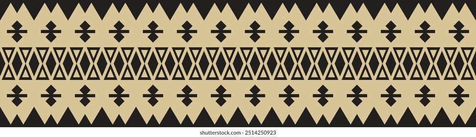 Ethnic border ornament. Geometric ethnic oriental seamless pattern. Stripe vector illustration. Native American Mexican African Indian tribal style. Design border, textile, fabric, clothing, carpet.