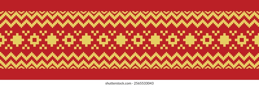 Ethnic border ornament. Geometric ethnic oriental seamless pattern. Stripe vector illustration. Native American Mexican African Indian tribal style. Design border, textile, fabric, clothing, carpet.