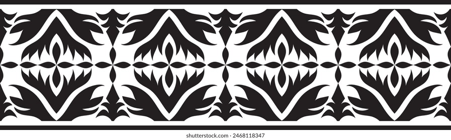 Ethnic border ornament pattern. Geometric oriental seamless pattern. Vintage element vector illustration. Baroque Floral Aztec tribal. Design for frame, textile, fabric, clothing, carpet, background.
