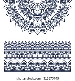 Ethnic brush collection. Vintage decorative elements. Oriental pattern, vector illustration.  Islam, Arabic, Indian, turkish, pakistan, chinese, ottoman motifs