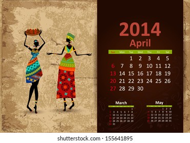 Ethnic Calendar 2014 april
