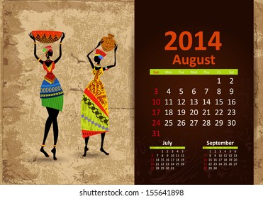 Ethnic Calendar 2014 august