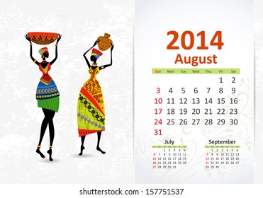 Ethnic Calendar 2014 august