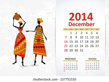 Ethnic Calendar 2014 december