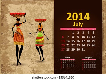 Ethnic Calendar 2014 july