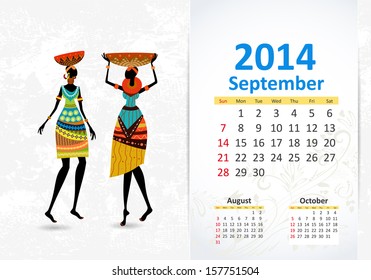 Ethnic Calendar 2014 september