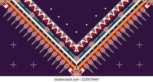 Ethnic carpet with geometric mosaic aztec style stripes on tile. majolica Antique interior,modern rugs,geographic print on kente clot textile.Tribal vector ornament seamless african pattern.multicolor