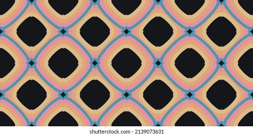 Ethnic carpet with geometric mosaic aztec style stripes on tile. majolica Antique interior,modern rugs,geographic print on kente clot textile.Tribal vector ornament seamless african pattern.multicolor