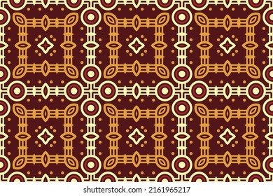 Ethnic carpet with line Square and Circle . Aztec style. Geometric mosaic with cross Traditional Design for print wrapping paper carpet textile texture background industry