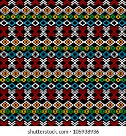 Ethnic carpet, seamless background with geometric shapes