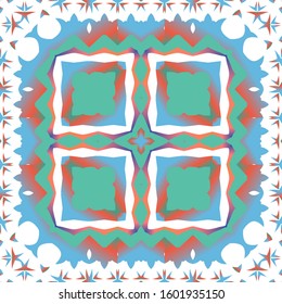 Ethnic ceramic tile in mexican talavera. Vector seamless pattern collage. Kitchen design. Red vintage ornament for surface texture, towels, pillows, wallpaper, print, web background.