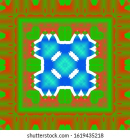 Ethnic ceramic tile in mexican talavera. Bathroom design. Vector seamless pattern illustration. Red vintage ornament for surface texture, towels, pillows, wallpaper, print, web background.