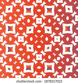 Ethnic ceramic tile in mexican talavera. Vector seamless pattern theme. Fashionable design. Red vintage ornament for surface texture, towels, pillows, wallpaper, print, web background.