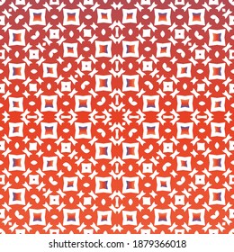Ethnic ceramic tile in mexican talavera. Vector seamless pattern theme. Fashionable design. Red vintage ornament for surface texture, towels, pillows, wallpaper, print, web background.