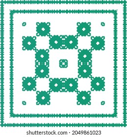 Ethnic ceramic tile in mexican talavera. Vector seamless pattern poster. Fashionable design. Red vintage ornament for surface texture, towels, pillows, wallpaper, print, web background.