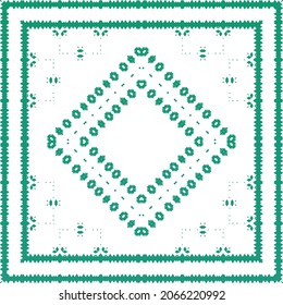 Ethnic ceramic tile in mexican talavera. Vector seamless pattern poster. Fashionable design. Red vintage ornament for surface texture, towels, pillows, wallpaper, print, web background.