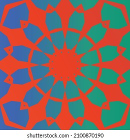 Ethnic ceramic tile in mexican talavera. Vector seamless pattern flyer. Hand drawn design. Red vintage ornament for surface texture, towels, pillows, wallpaper, print, web background.