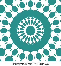 Ethnic ceramic tile in mexican talavera. Minimal design. Vector seamless pattern poster. Red vintage ornament for surface texture, towels, pillows, wallpaper, print, web background.