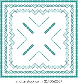 Ethnic ceramic tile in mexican talavera. Minimal design. Vector seamless pattern poster. Red vintage ornament for surface texture, towels, pillows, wallpaper, print, web background.