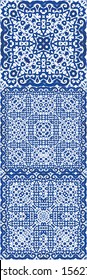 Ethnic ceramic tile in portuguese azulejo. Modern design. Vector seamless pattern flyer. vintage ornament for surface texture, towels, pillows, wallpaper, print, web background.