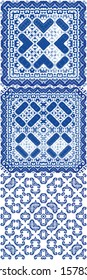 Ethnic ceramic tile in portuguese azulejo. Vector seamless pattern concept. Geometric design. vintage ornament for surface texture, towels, pillows, wallpaper, print, web background.