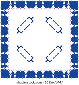 Ethnic ceramic tile in portuguese azulejo. Vector seamless pattern texture. Minimal design. Blue vintage ornament for surface texture, towels, pillows, wallpaper, print, web background.