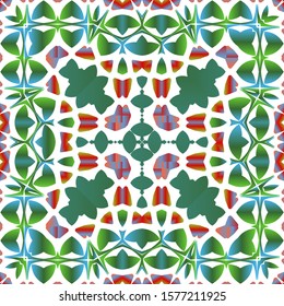 Ethnic ceramic tiles in mexican talavera. Colored design. Collection of vector seamless patterns. Red vintage ornaments for surface texture, towels, pillows, wallpaper, print, web background.