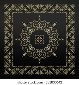 Ethnisches Circle-Element. Herkömmliches Design orientieren. Spitzen-Muster. Mandala Rundschmuck. Vektorfashion Illustration.