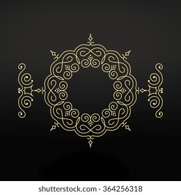 Elemento de círculo étnico. Orientar el diseño tradicional. Patrón de encaje. Mandala Round Ornament. Ilustración de moda vectorial.