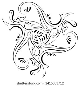 Ethnic circle element. Ethnic print. Vector ethnic background. Sketch. Handmade.