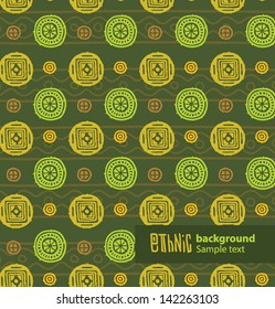 Ethnic circle pattern background 01, vector