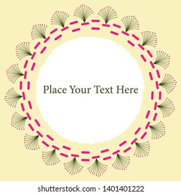 Ethnic Circle Vector Frame Background
