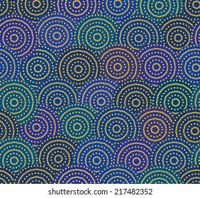 ethnic circles seamless pattern, vector eps 10
