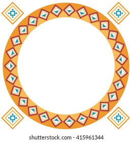 Ethnic classic border rounder designs