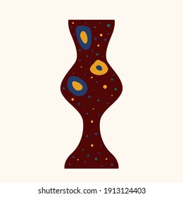Fondo de patrón de jarrón de barro de barro étnico. Símbolo de florero africano aislado para el diseño de volante de agencia de turismo, publicidad de tienda de souvenirs, estampado de camisetas de festival étnico africano, etc. 
