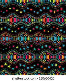 Ethnic color doodle, seamless pattern