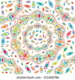 Ethnic color doodle, seamless pattern