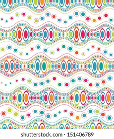 Ethnic color doodle, seamless pattern