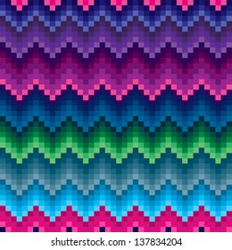 ethnic colored zigzag seamless pattern