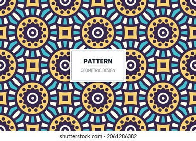 Patrón ininterrumpido de elementos de color étnico