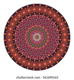 Ethnic colorful floral mandala. Vintage decorative elements. Decor for your design,lace ornament. Oriental pattern, vector illustration. Islam, arabic, indian,turkish pakistan chinese ottoman motif